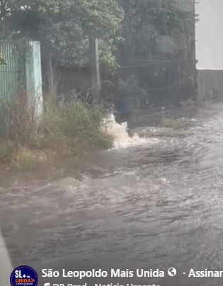 Viaduto da Scharlau causa transtornos durante a chuva
