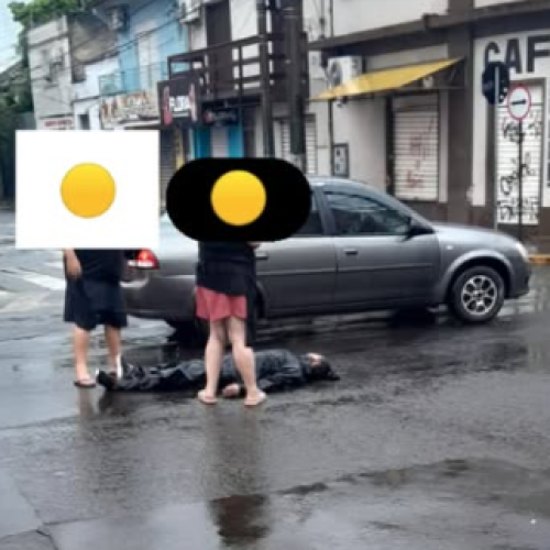 Acidente entre carro e moto deixa motociclista ferida no Centro e motorista do carro foge sem prestar socorro